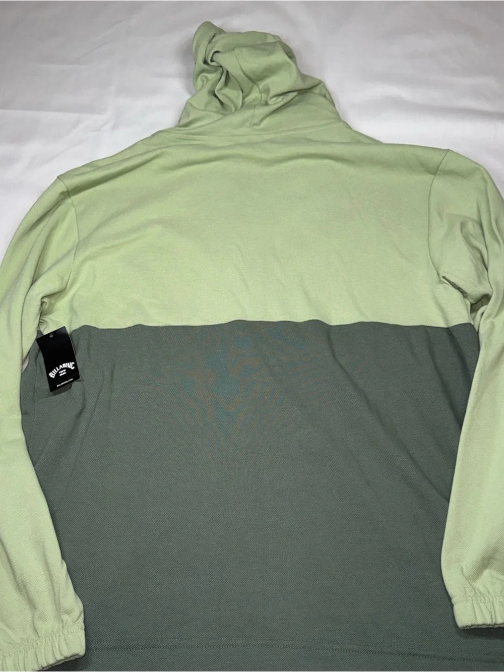 Billabong Two-Tone Light Green & Olive Zip Hoodie